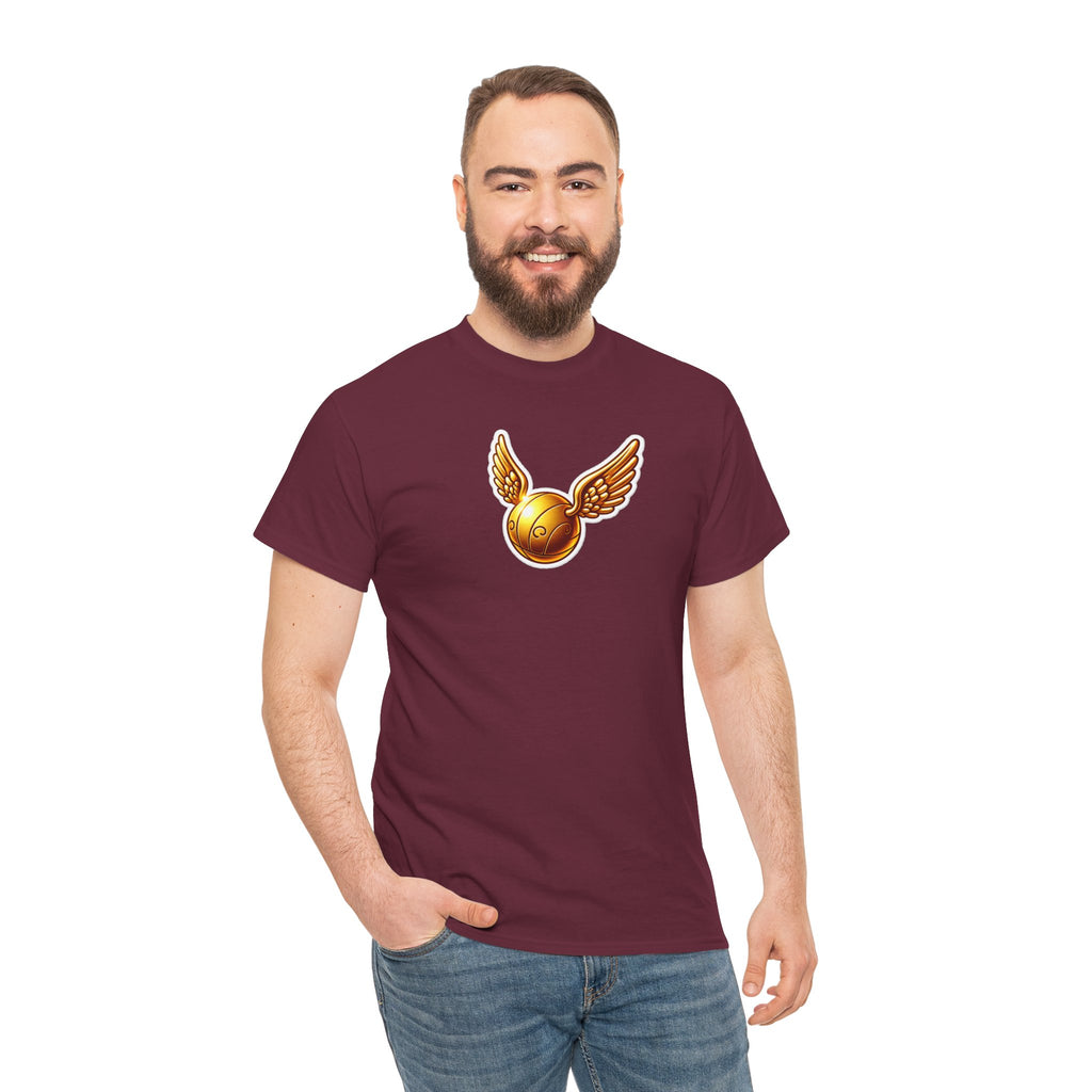 Golden Snitch Cotton T‑Shirt — Quidditch Wizarding Fan Tee
