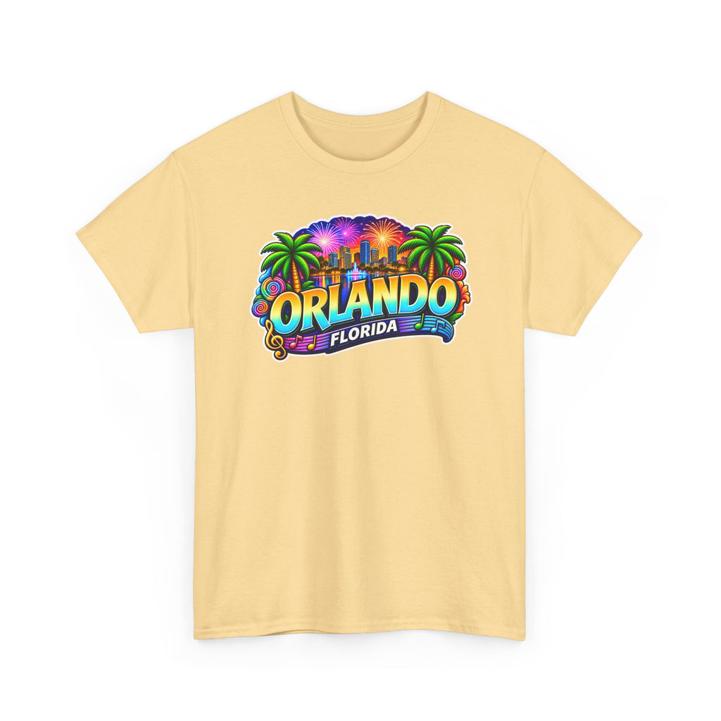 Orlando Florida Retro Sunset Palm Cotton T-Shirt