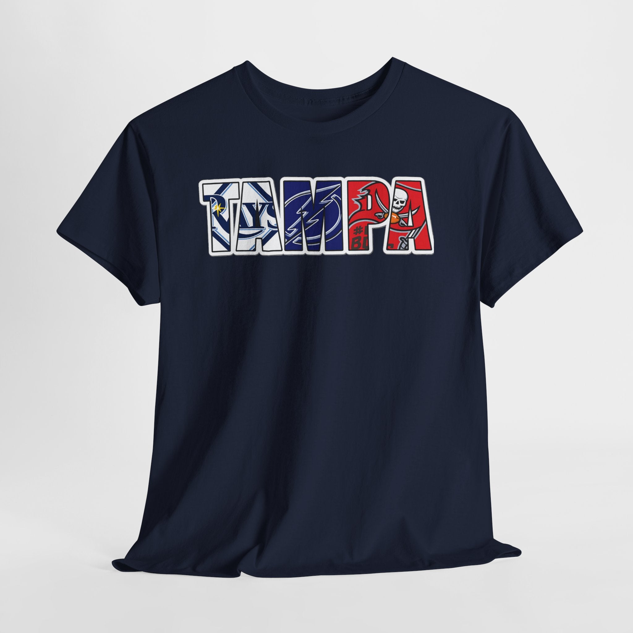 Tampa Block Letter Tee — Florida Flag Graphic T‑Shirt