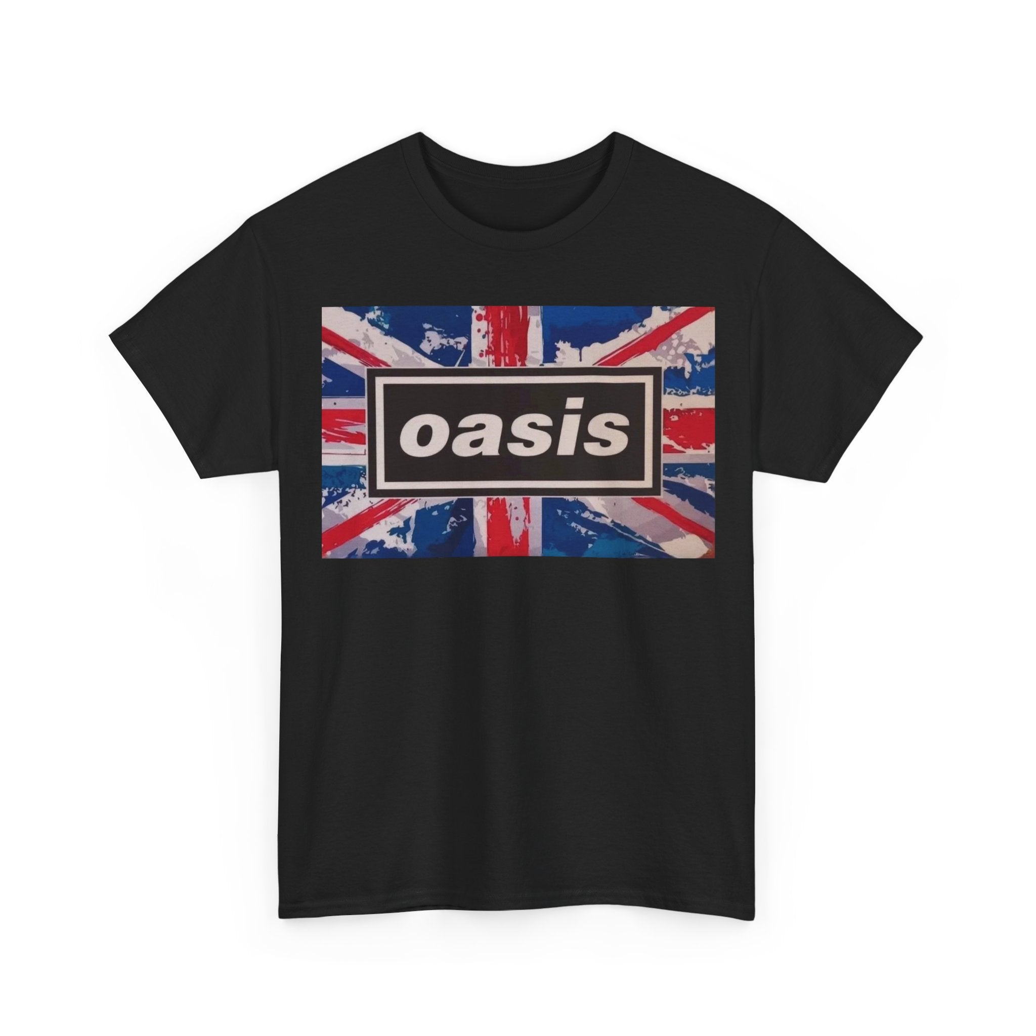 Oasis Union Jack Tee – Vintage British Band Logo T-Shirt