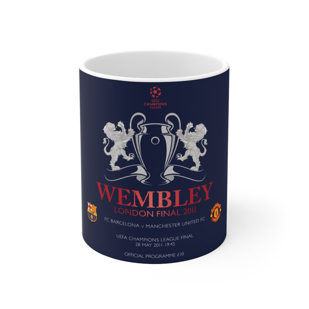 2011 Champions League Final Programme Cover Inspired Coffee Mug — Ceramic Cup (11oz/15oz)