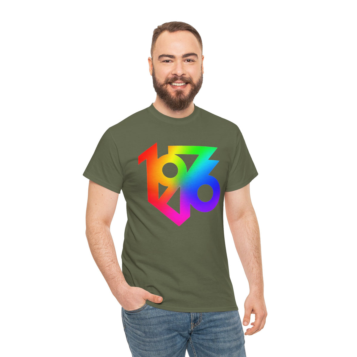 1976 Collection Rainbow Retro Tee / Cotton T-Shirt