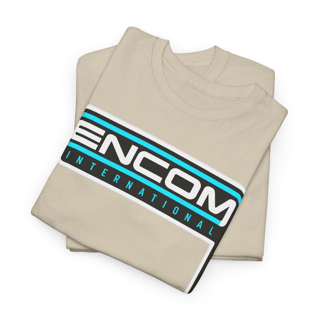 ENCOM International Logo Cotton T-Shirt — Retro Tech Gaming Tee
