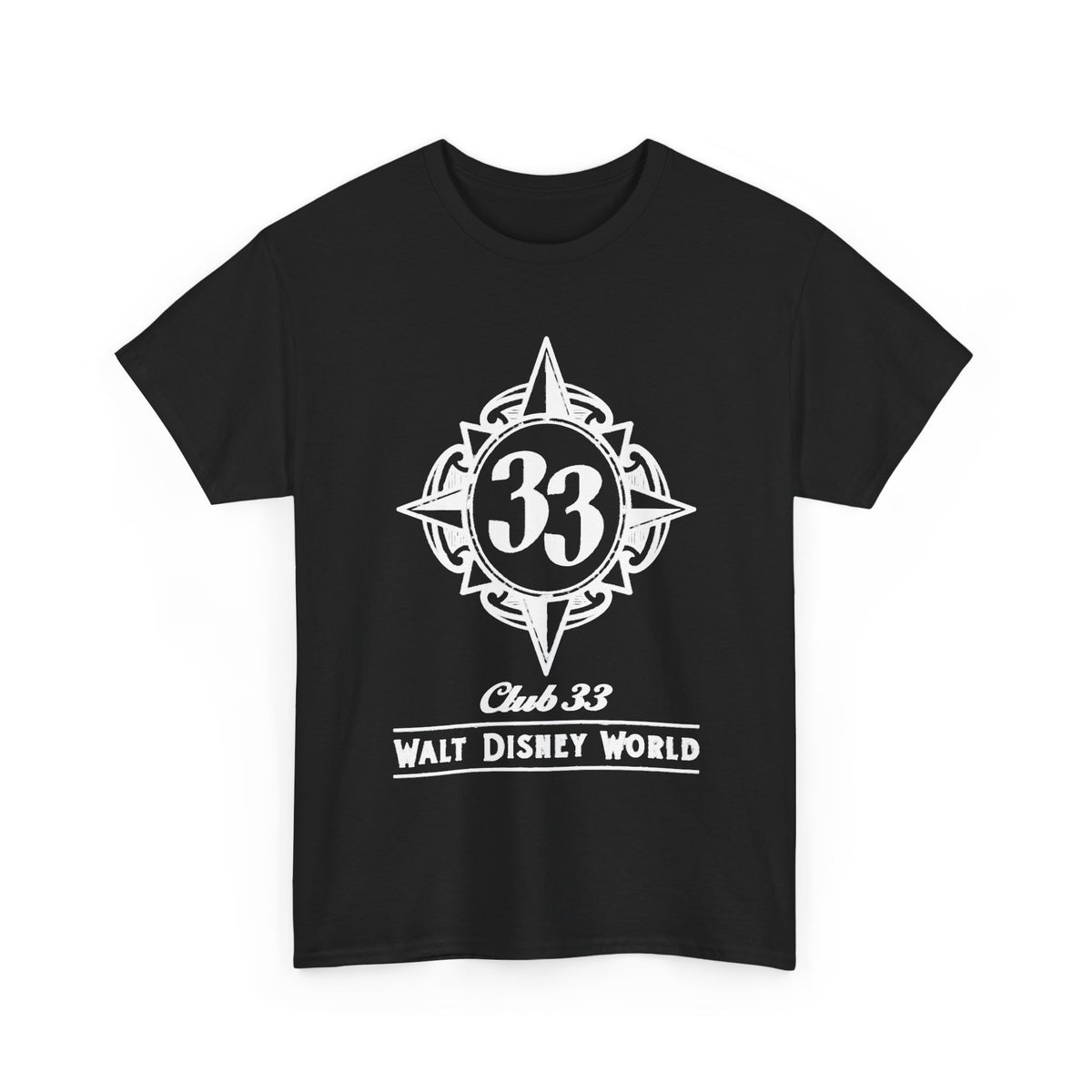 Club 33 Walt Disney World Inspired Cotton T-Shirt — Vintage Compass Logo Tee