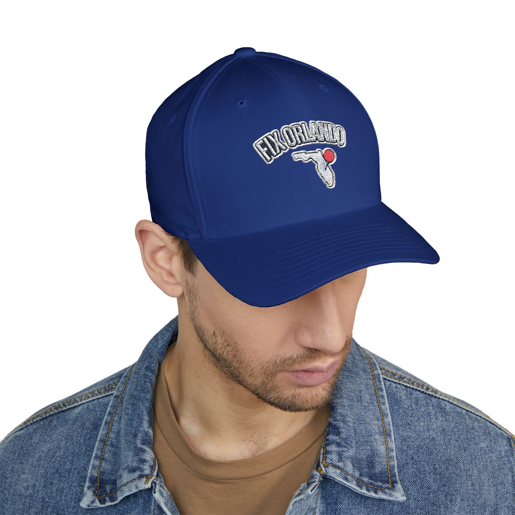Fix Orlando Embroidered Cap — Vintage Palm & Golf Ball Hat