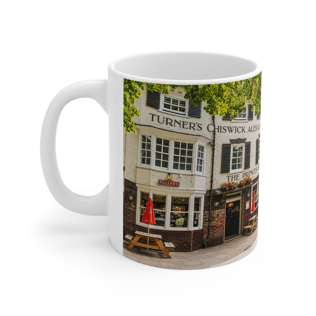 Richmond Ted Lasso English Pub Street Scene Mug — Ceramic Coffee Cup (11oz & 15oz)