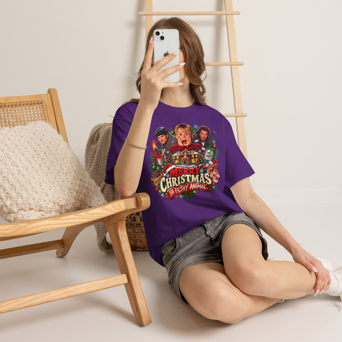 #Christmas Tee - "Merry Christmas Ya Filthy Animal" Home Alone Movie Holiday Shirt