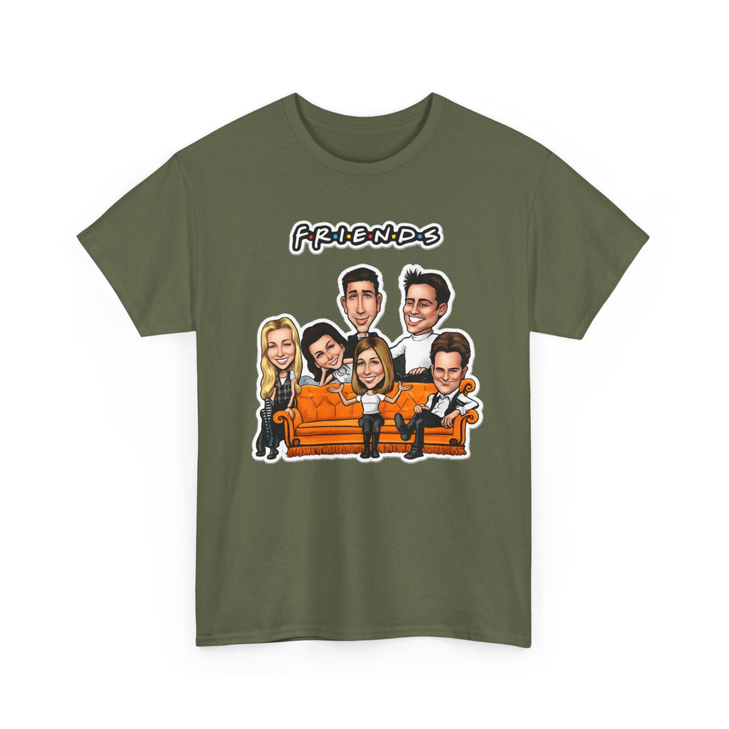 Friends TV Show Cartoon Cast T-Shirt — Iconic Couch Graphic Tee