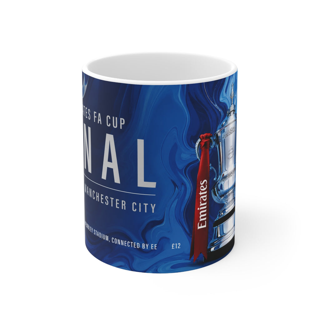 2026 FA Cup Final Programme Cover Inspired Ceramic Mug – Chelsea vs Manchester City 11oz/15oz