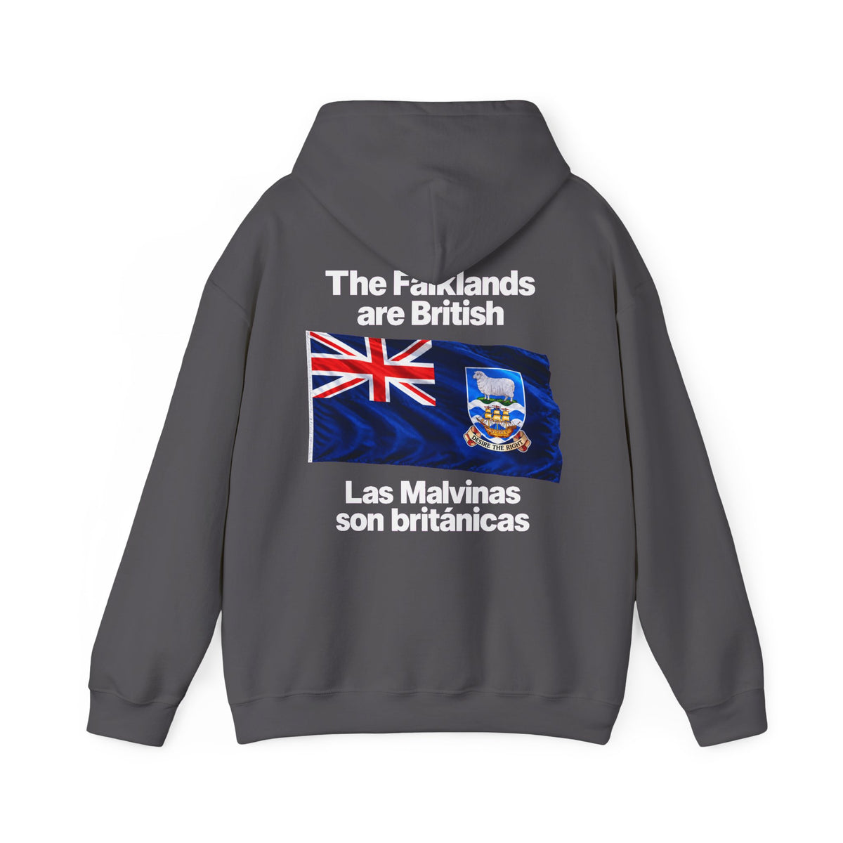 Falklands Are British Hoodie – Bilingual 'Las Malvinas son británicas' Flag Pullover