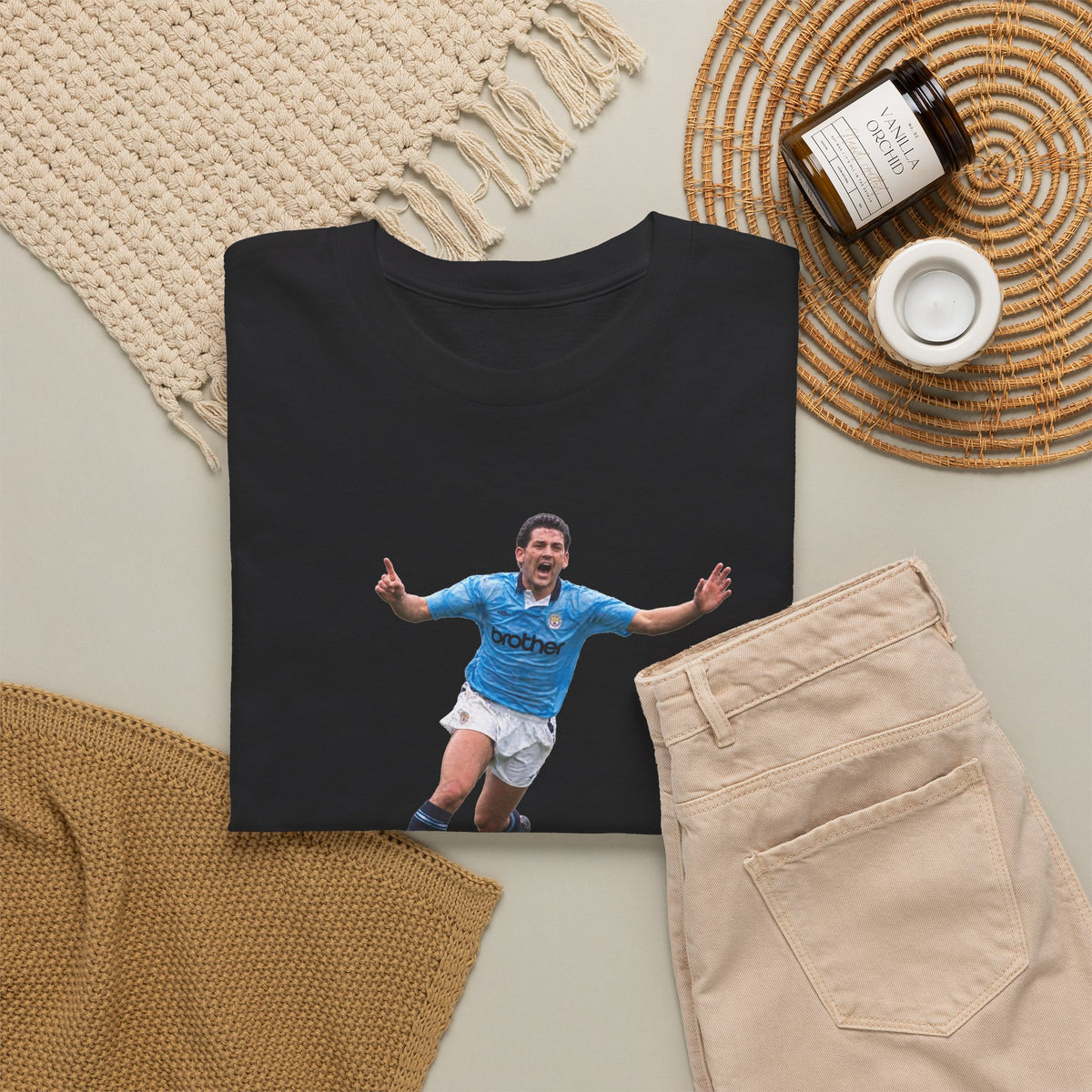David White Manchester City Legend Cotton T-Shirt