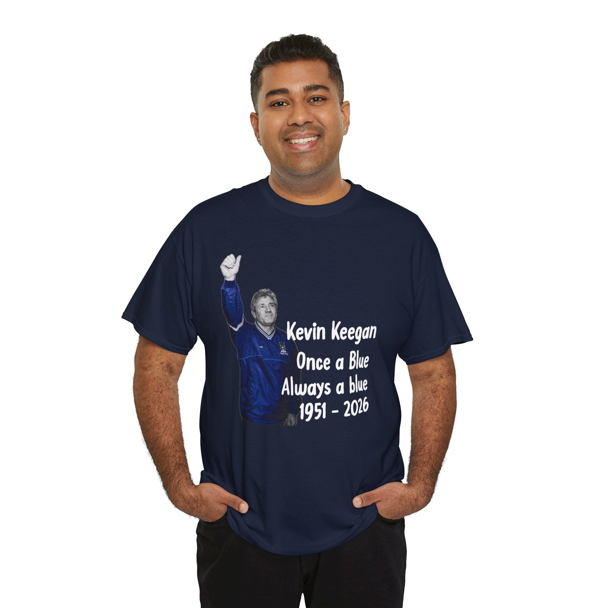 Kevin Keegan Tribute T-Shirt – "Once a Blue Always a Blue 1951–2026"