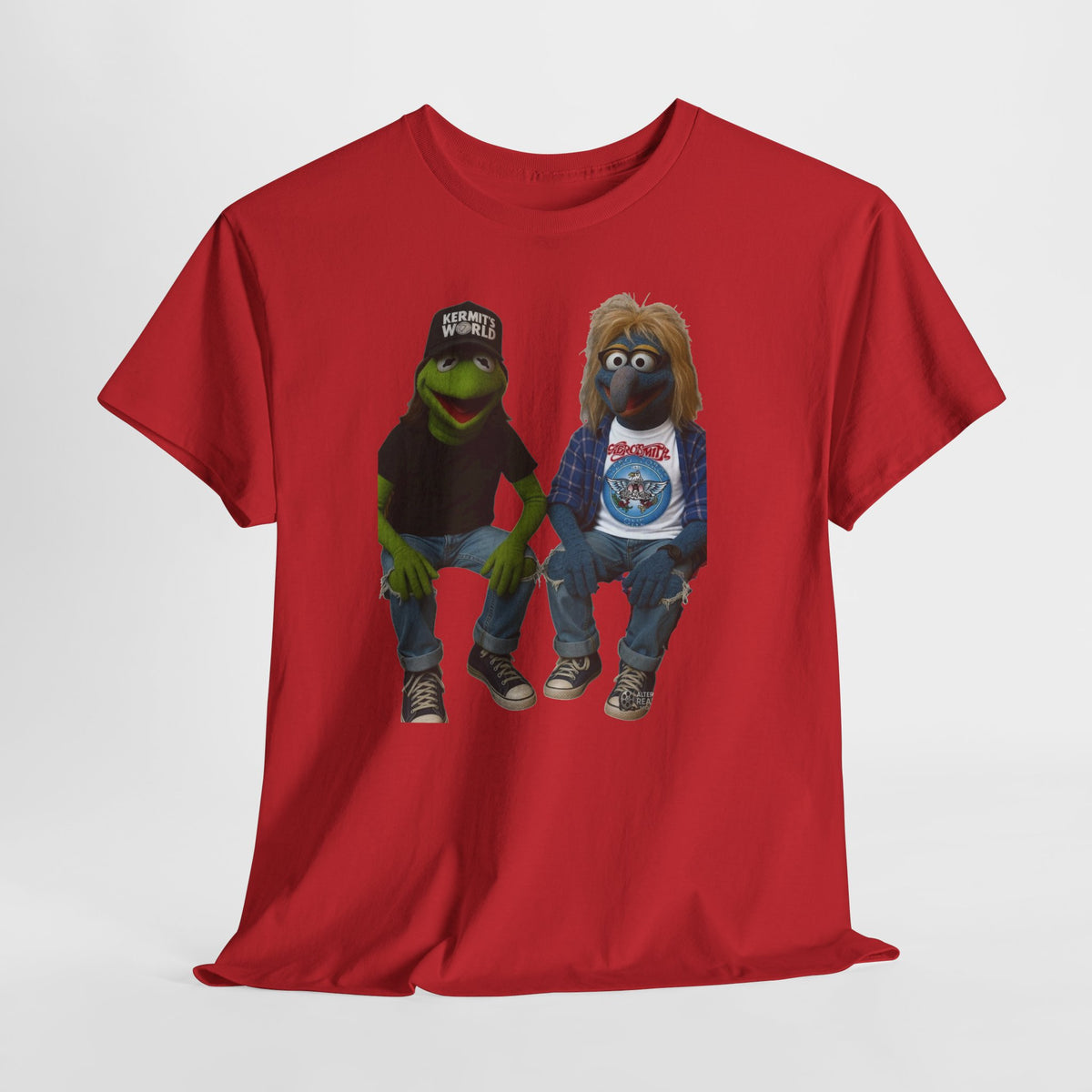 Kermit & Gonzo Waynes World Inspired Character Graphic T-Shirt