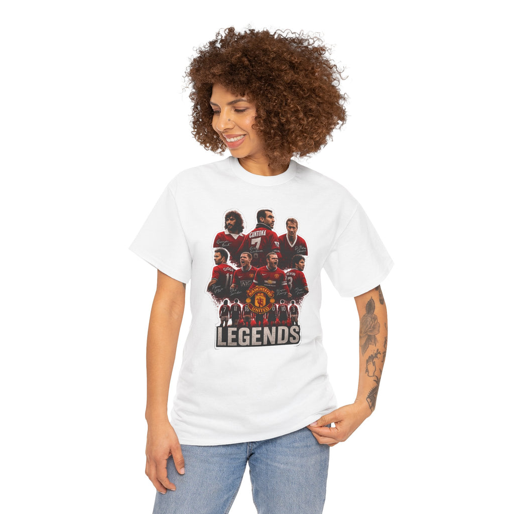 Manchester United Legends Football Team Tee — Retro Manchester United Players Graphic Shirt