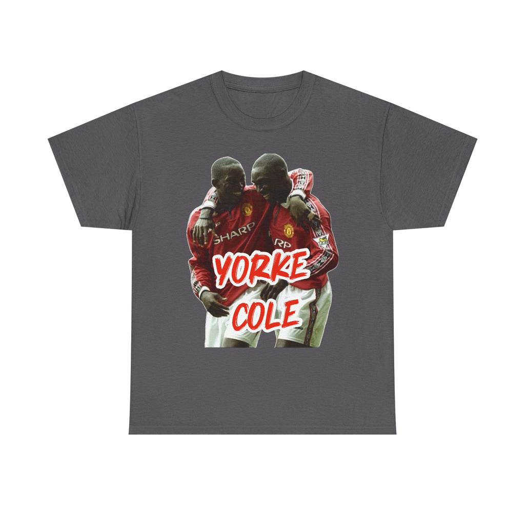 Yorke & Cole Manchester United Soccer Legends Graphic Tee — 'Yorke Cole' Retro Football Shirt