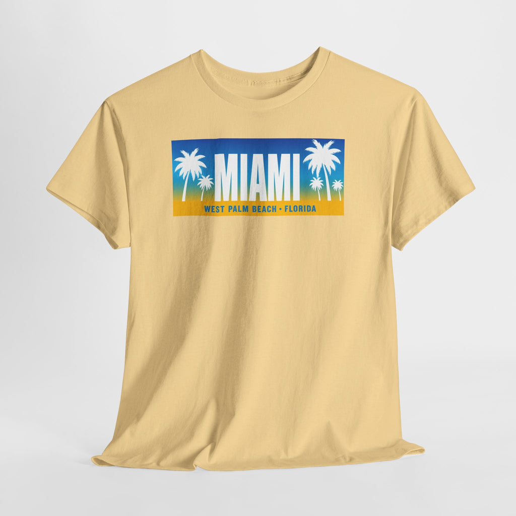 Miami West Palm Beach Vintage Tee — "MIAMI" Beach Palm Trees T‑Shirt