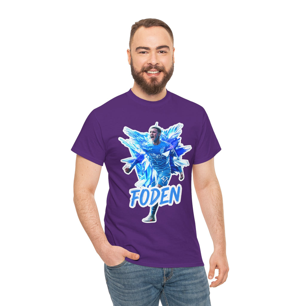 Phil Foden Manchester City Soccer T‑Shirt — Blue Graphic Football Fan Tee