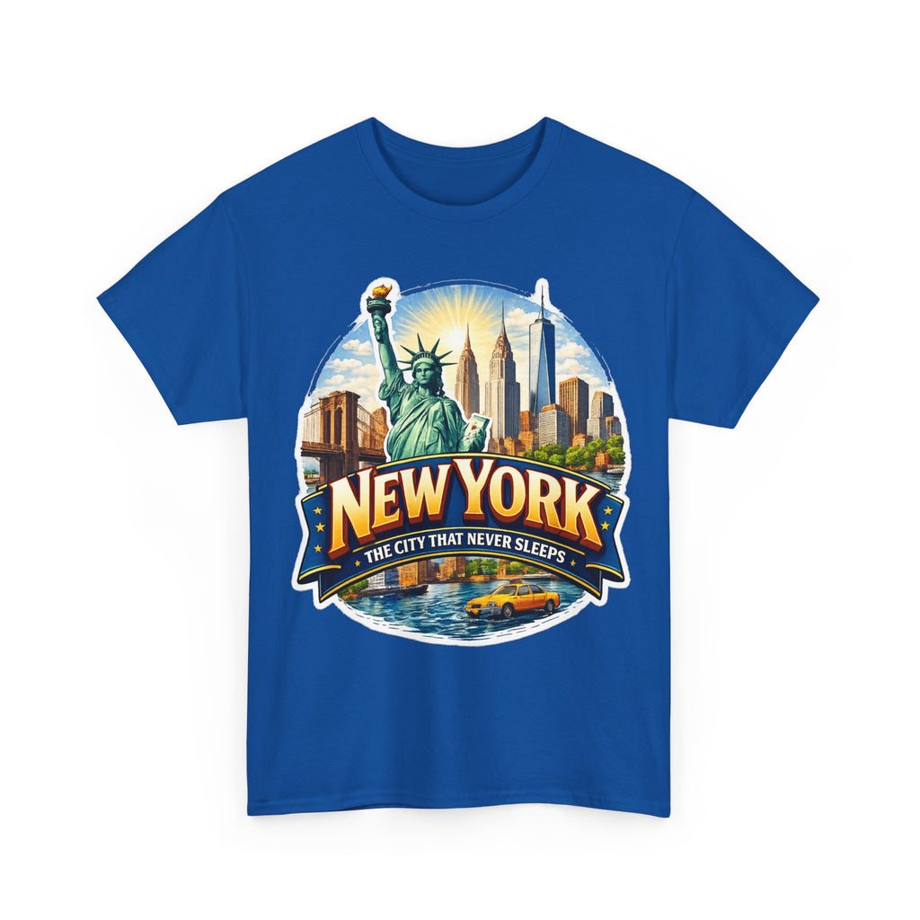 New York City T-Shirt - 'The City That Never Sleeps' Vintage Skyline Tee