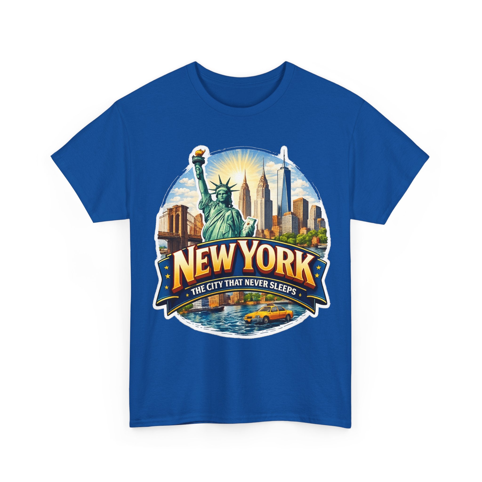 New York City T-Shirt - 'The City That Never Sleeps' Vintage Skyline Tee