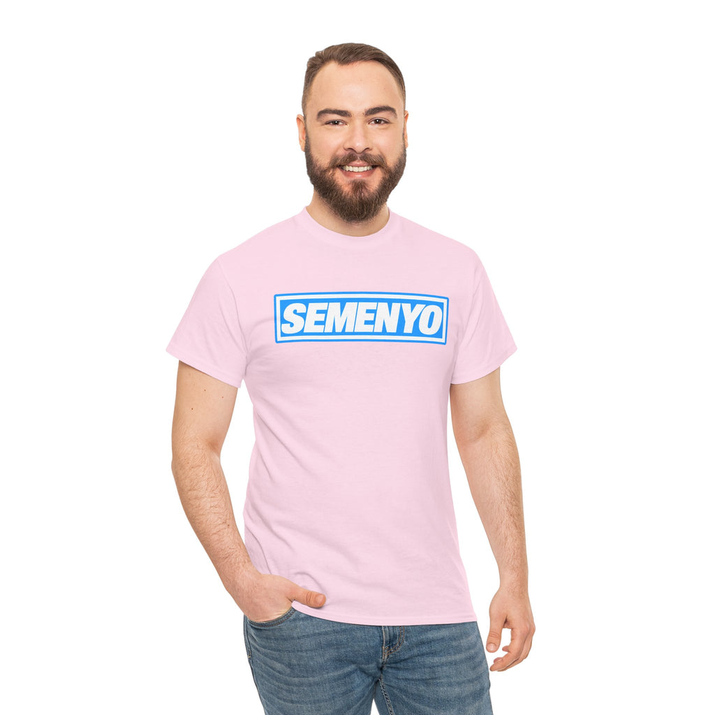 Semenyo Logo T-Shirt — Bold Blue Box-Text Tee