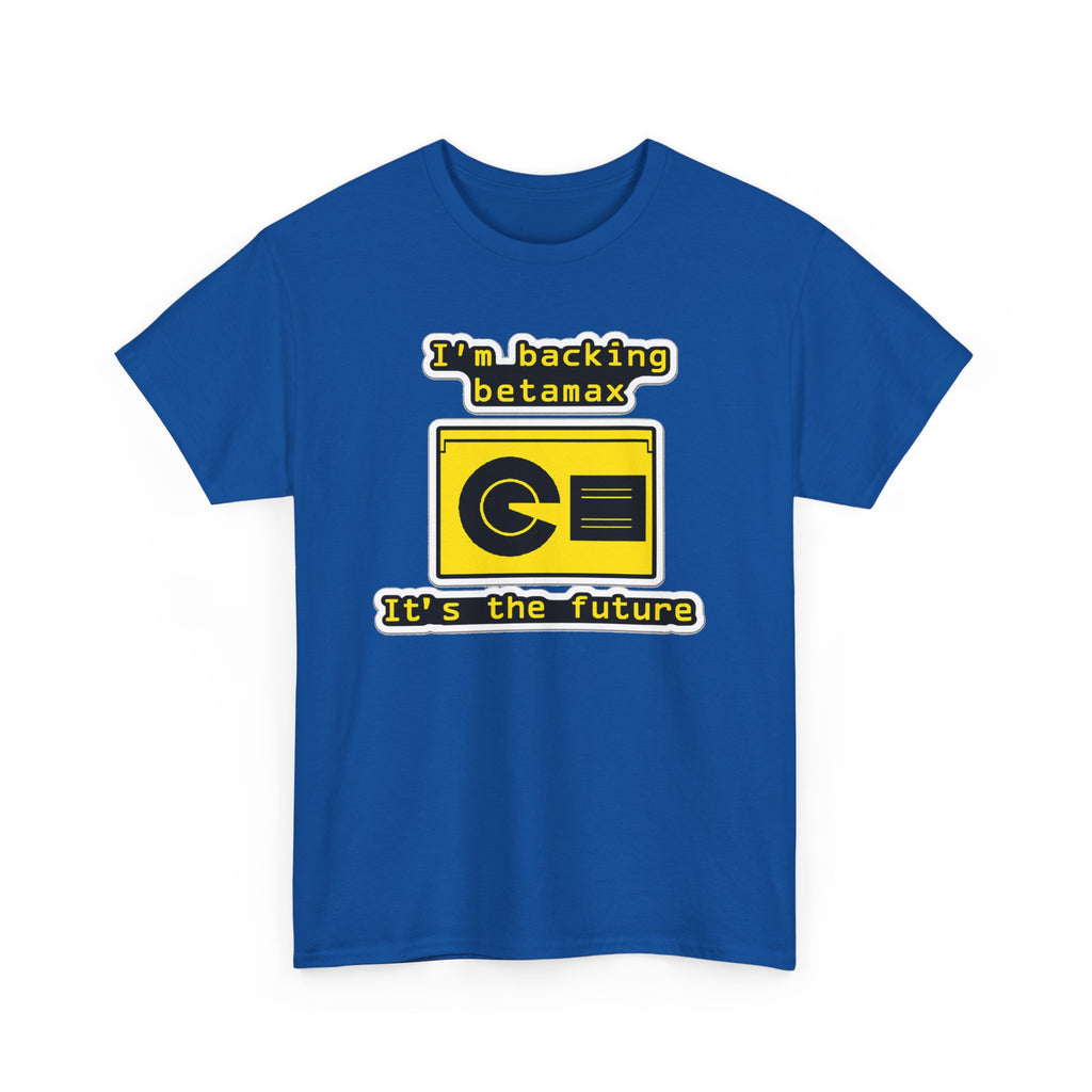 Betamax Retro Tee — "I’m backing betamax, it’s the future" Vintage Cassette T-Shirt
