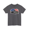 American Muscle Car T‑Shirt — Classic Vintage Car with USA Flag