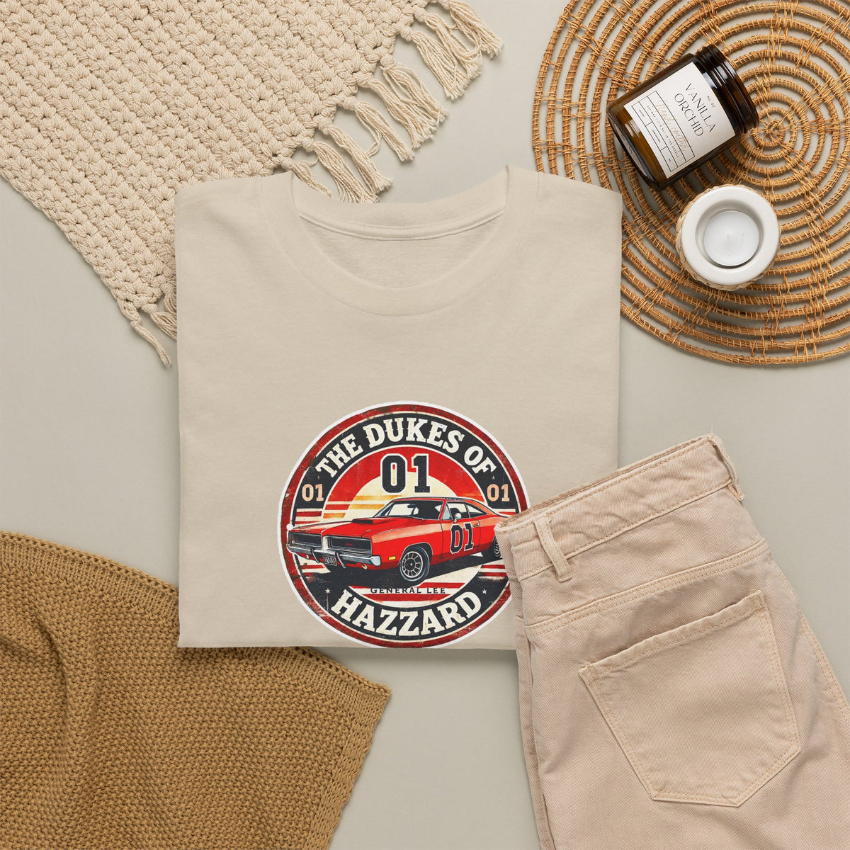 Dukes of Hazzard '01' Car Logo Cotton T-Shirt