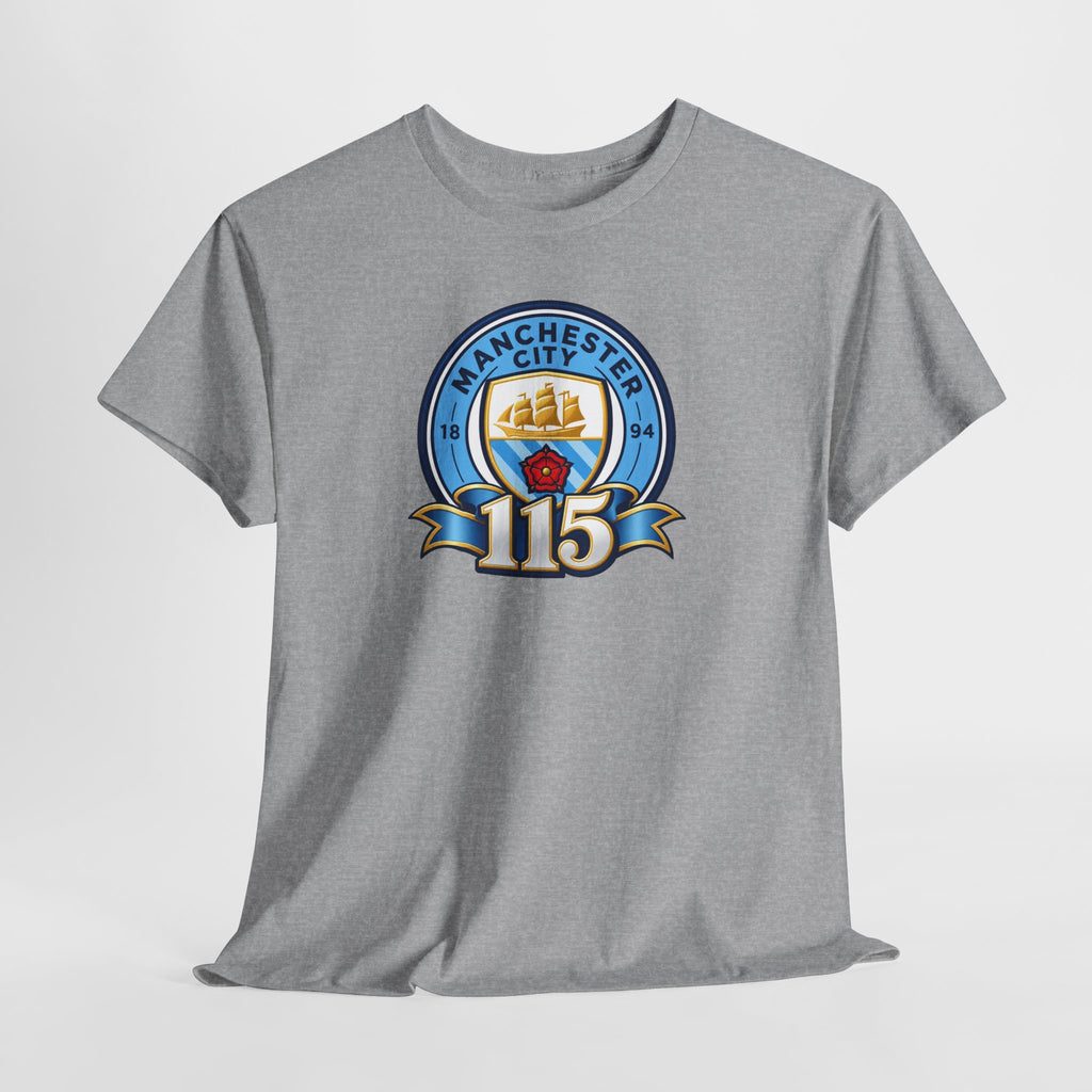 Manchester City 115th Crest Inspired Cotton T-Shirt