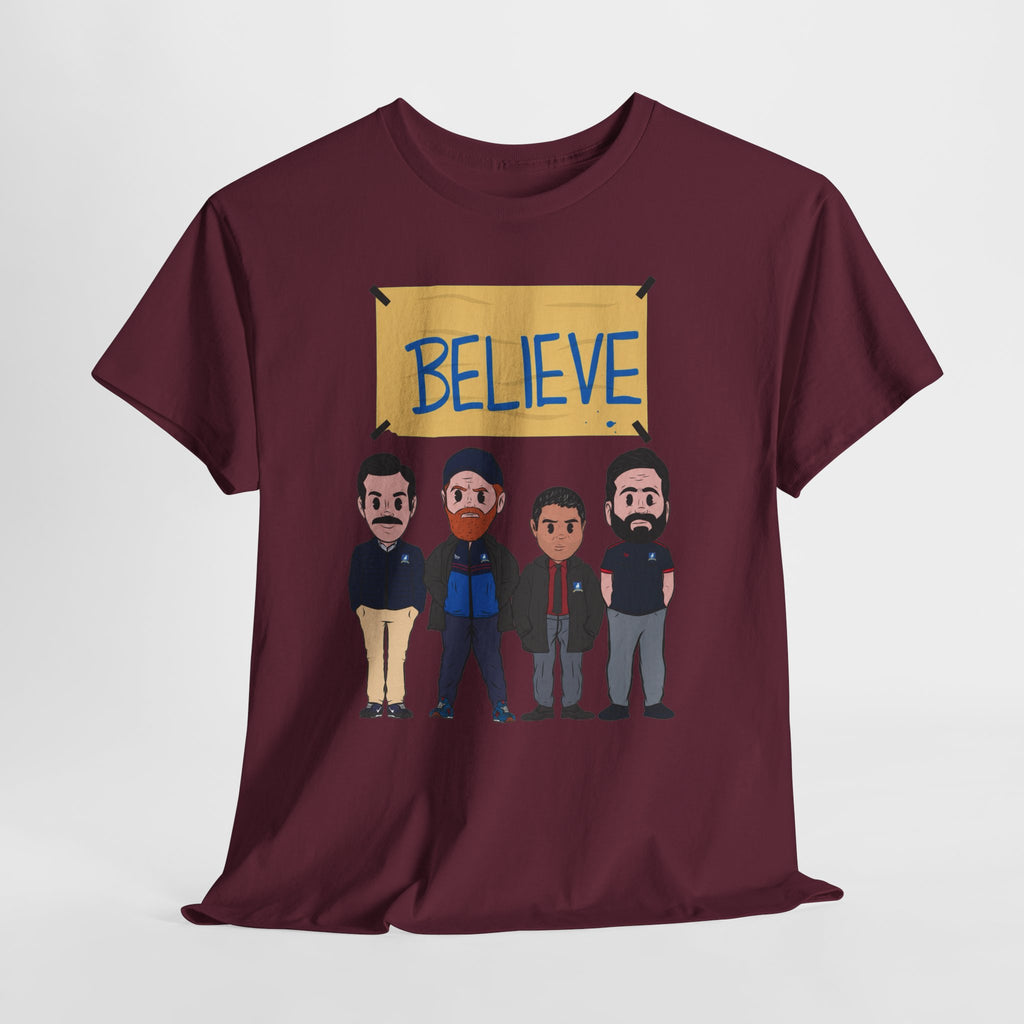 Ted Lasso Inspired Believe Cartoon Band Cotton T-Shirt