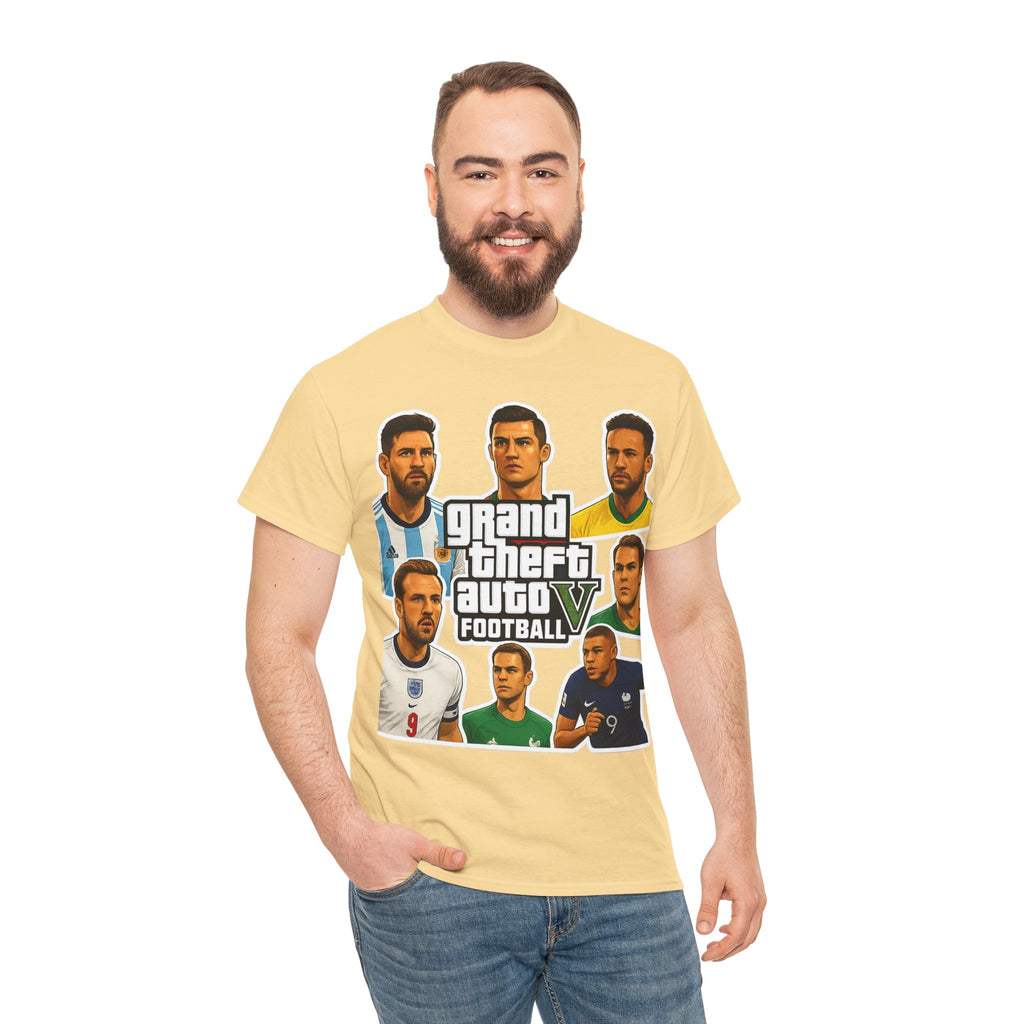 Graphic Tee — 'Grand Theft Auto V Football' Soccer Players Collage Shirt