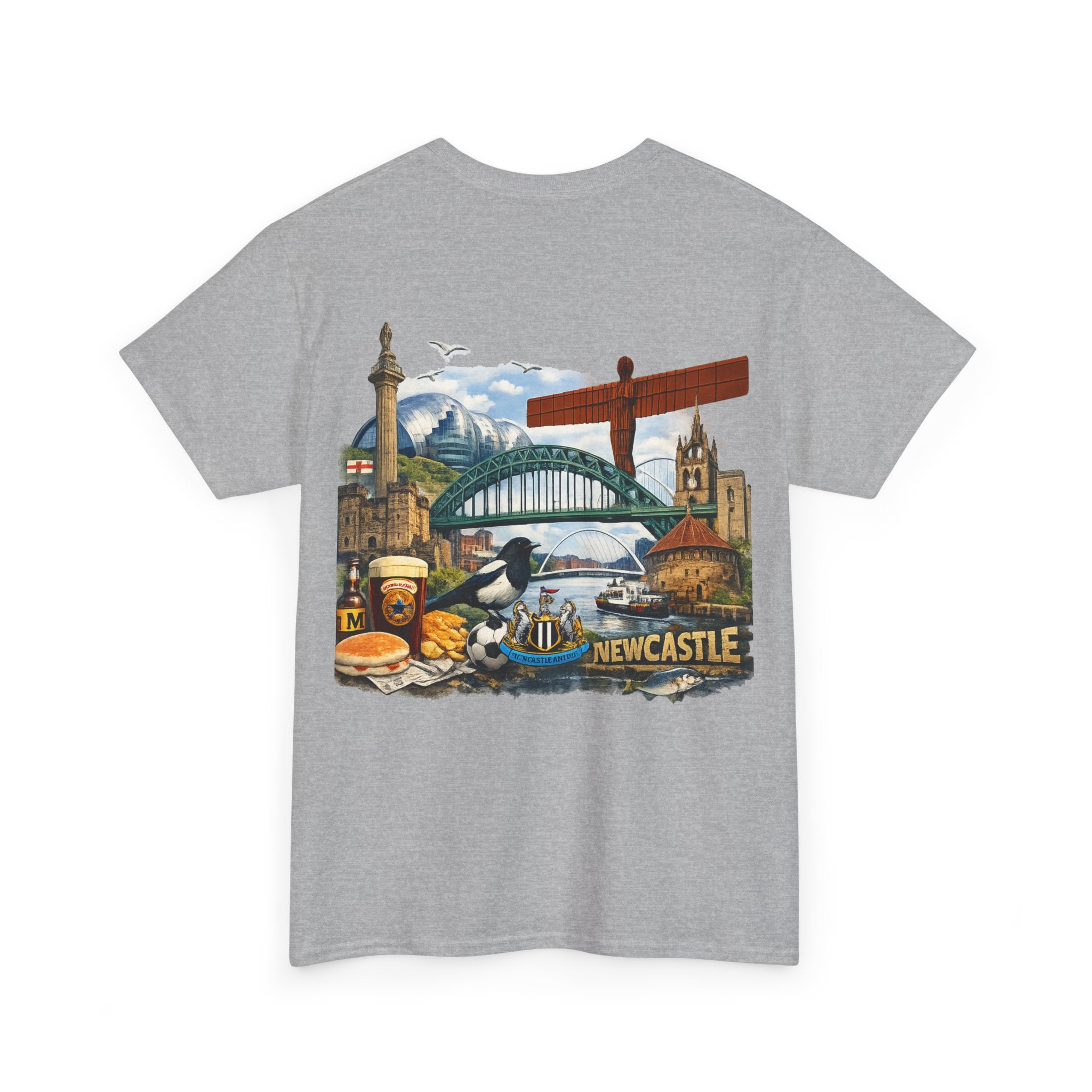 Newcastle Upon Tyne Landmark Tee — Vintage Cityscape T-Shirt