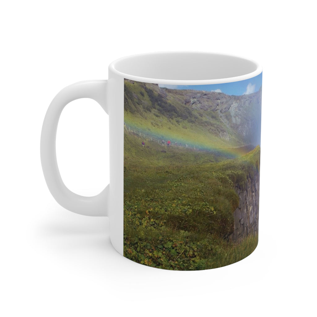 Waterfall Rainbow Ceramic Coffee Mug — Scenic Landscape 11oz & 15oz