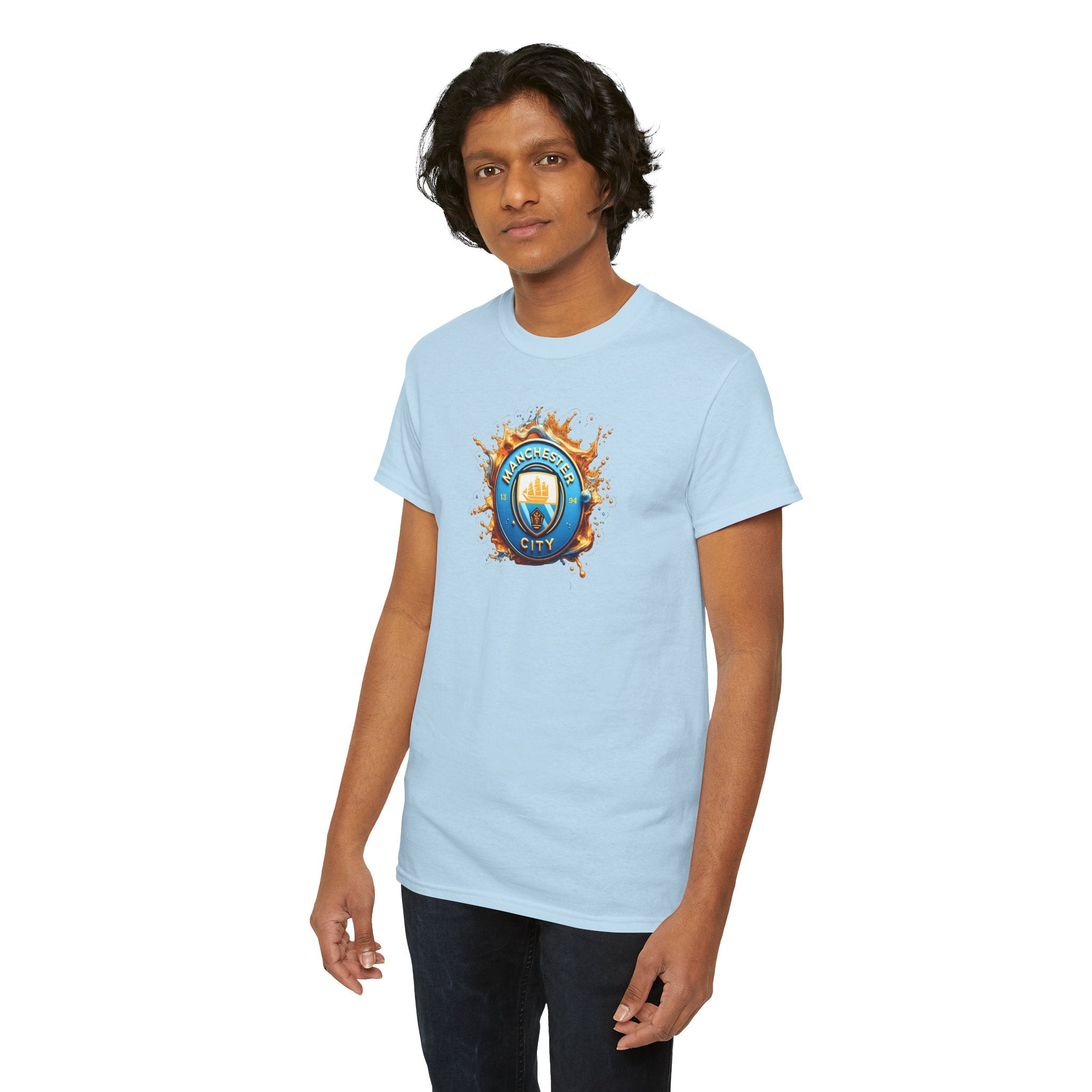 Manchester City T-Shirt – 'Eat. Sleep. City. Repeat.' Football Fan Tee