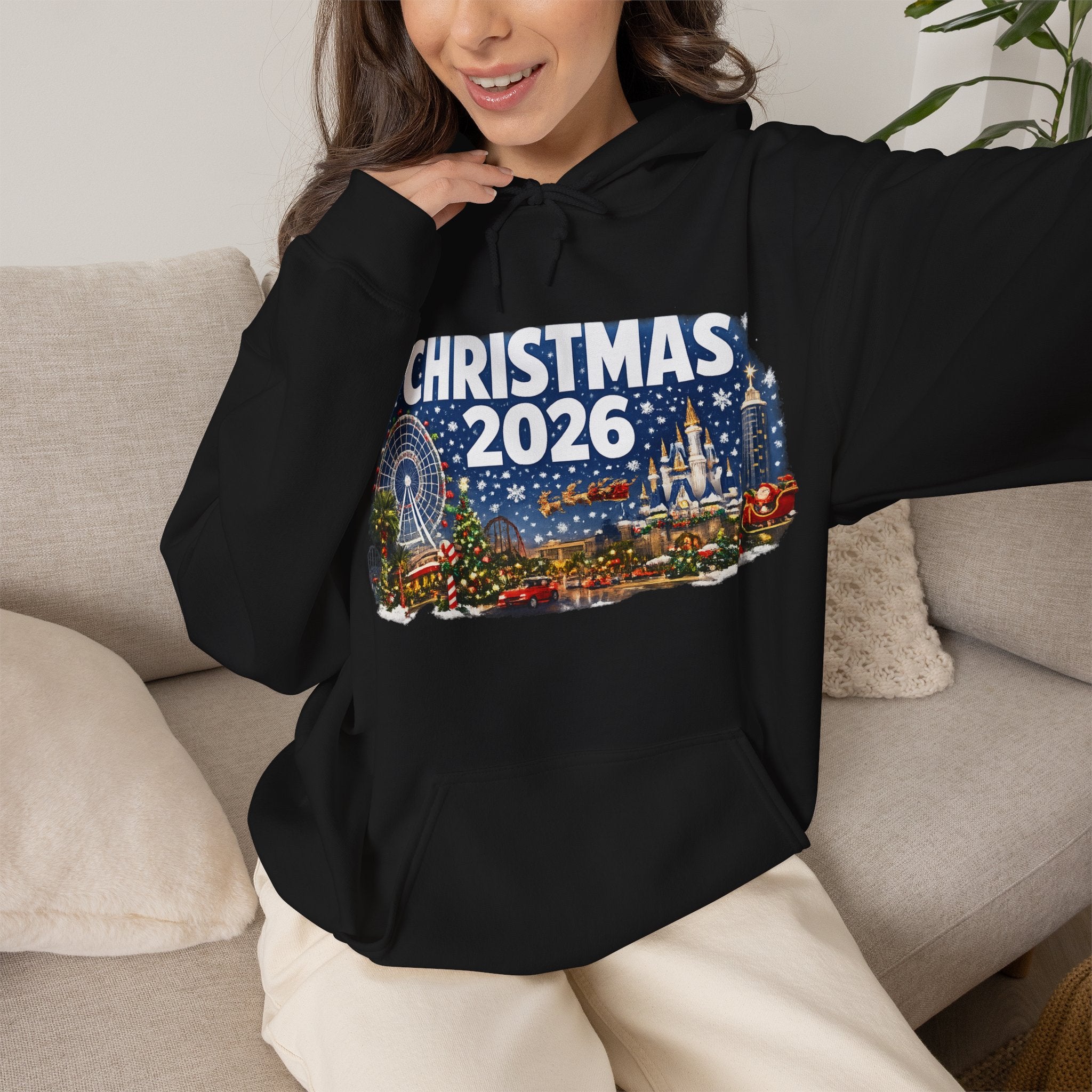 Christmas 2026 Holiday Hoodie — Festive Winter Village Sweatshirt