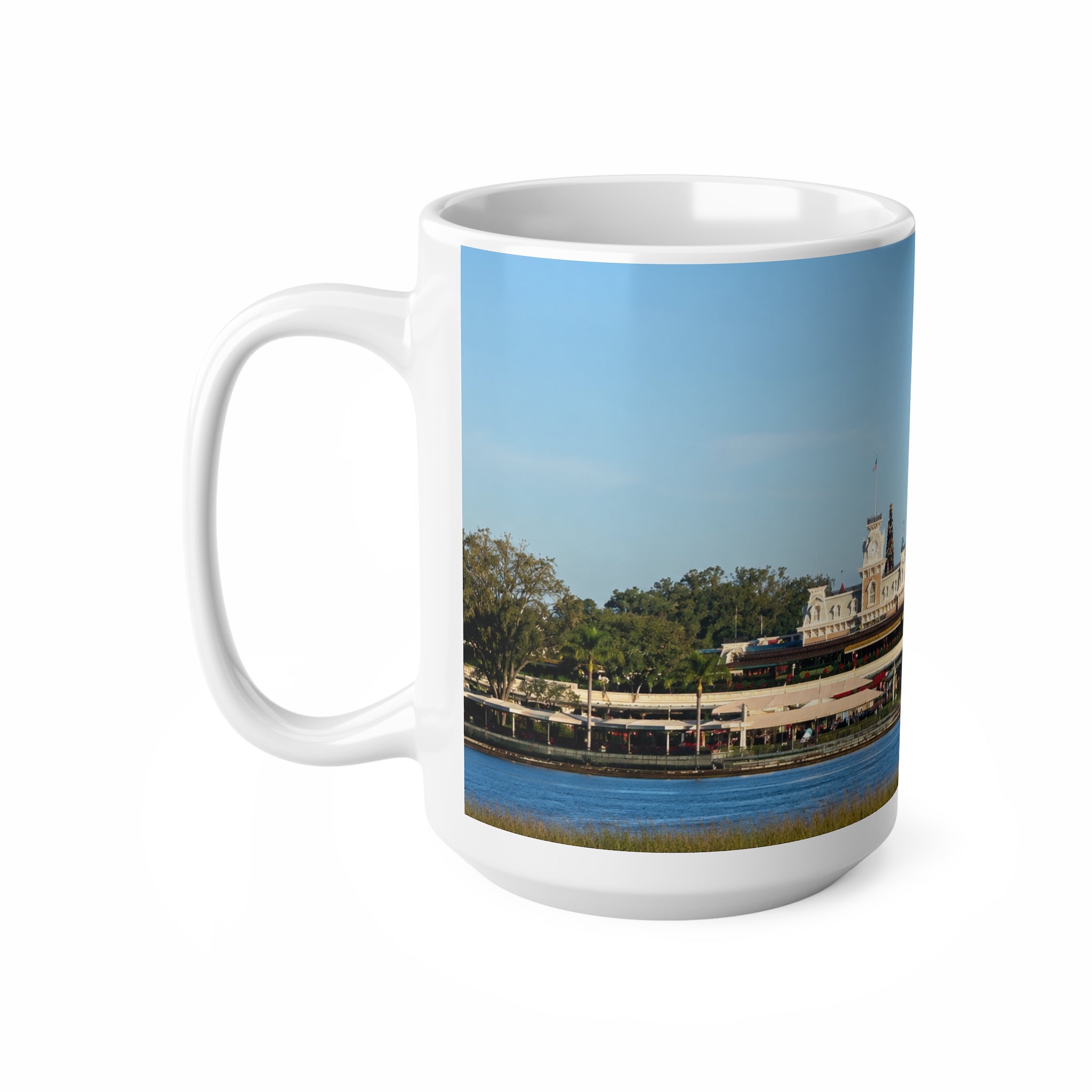 Magic Kingdom Castle Panorama Coffee Mug — Scenic Theme Park Castle Photo, 11oz & 15oz