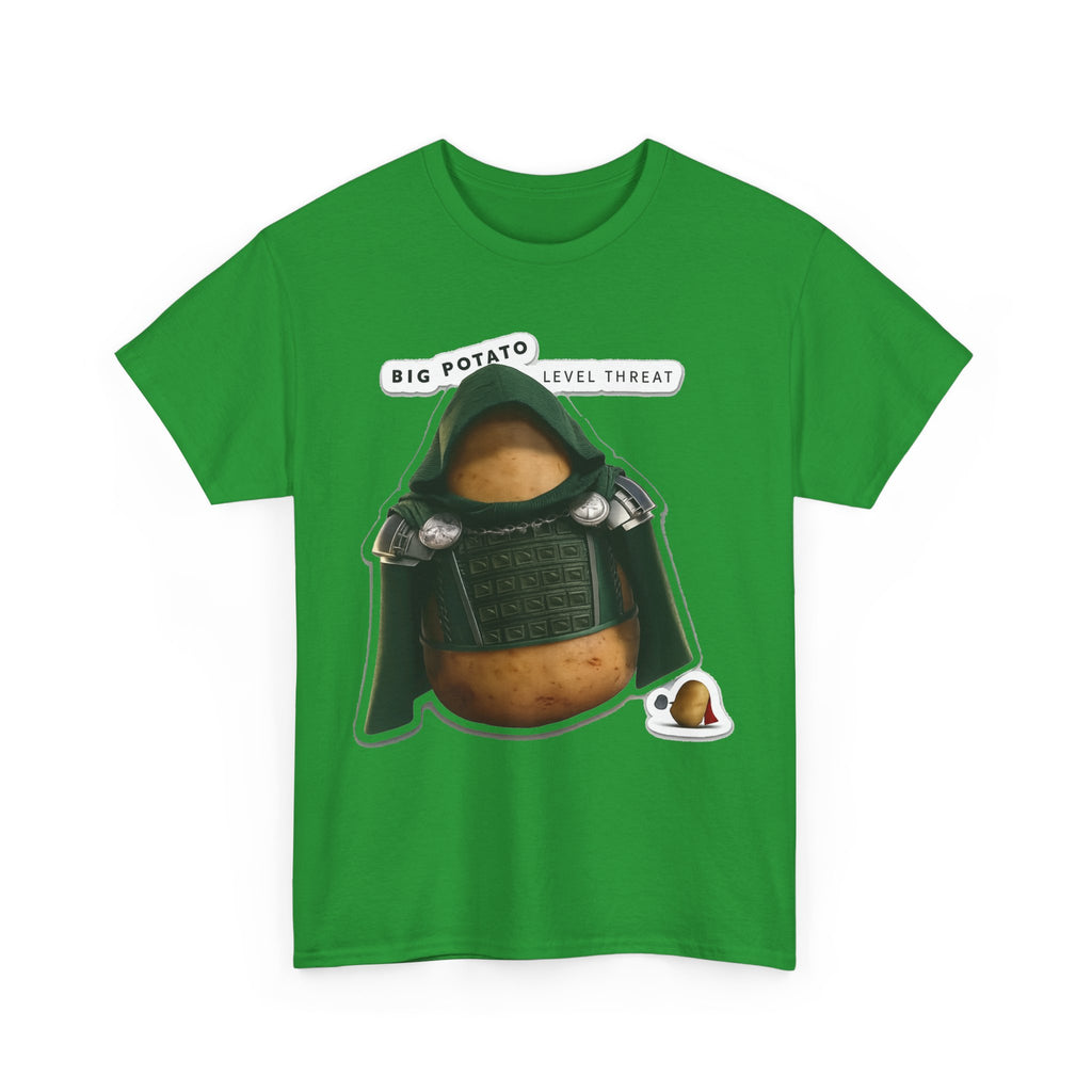 Big Potato "Level Threat" Doom Tee — Funny Potato Soldier Graphic T-Shirt