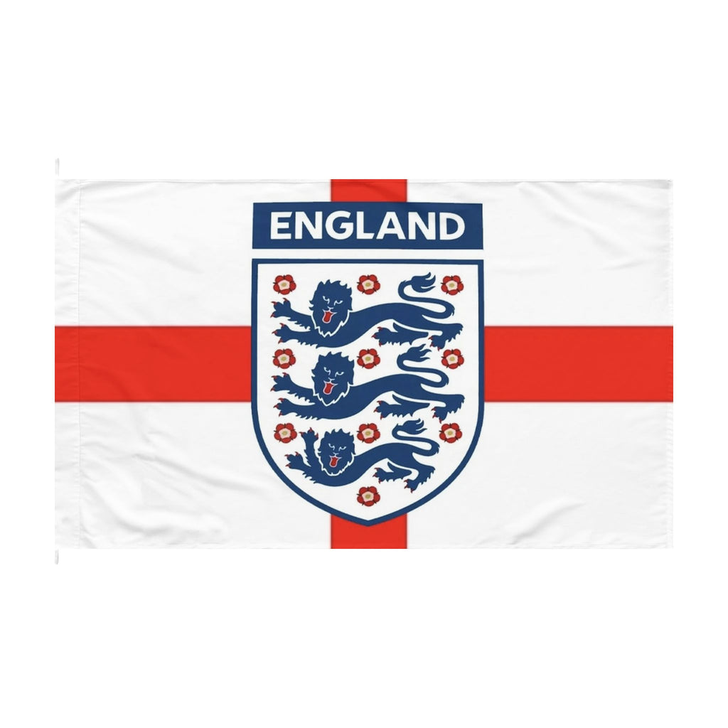 England Three Lions Flag — Double-Sided Football Supporter Banner