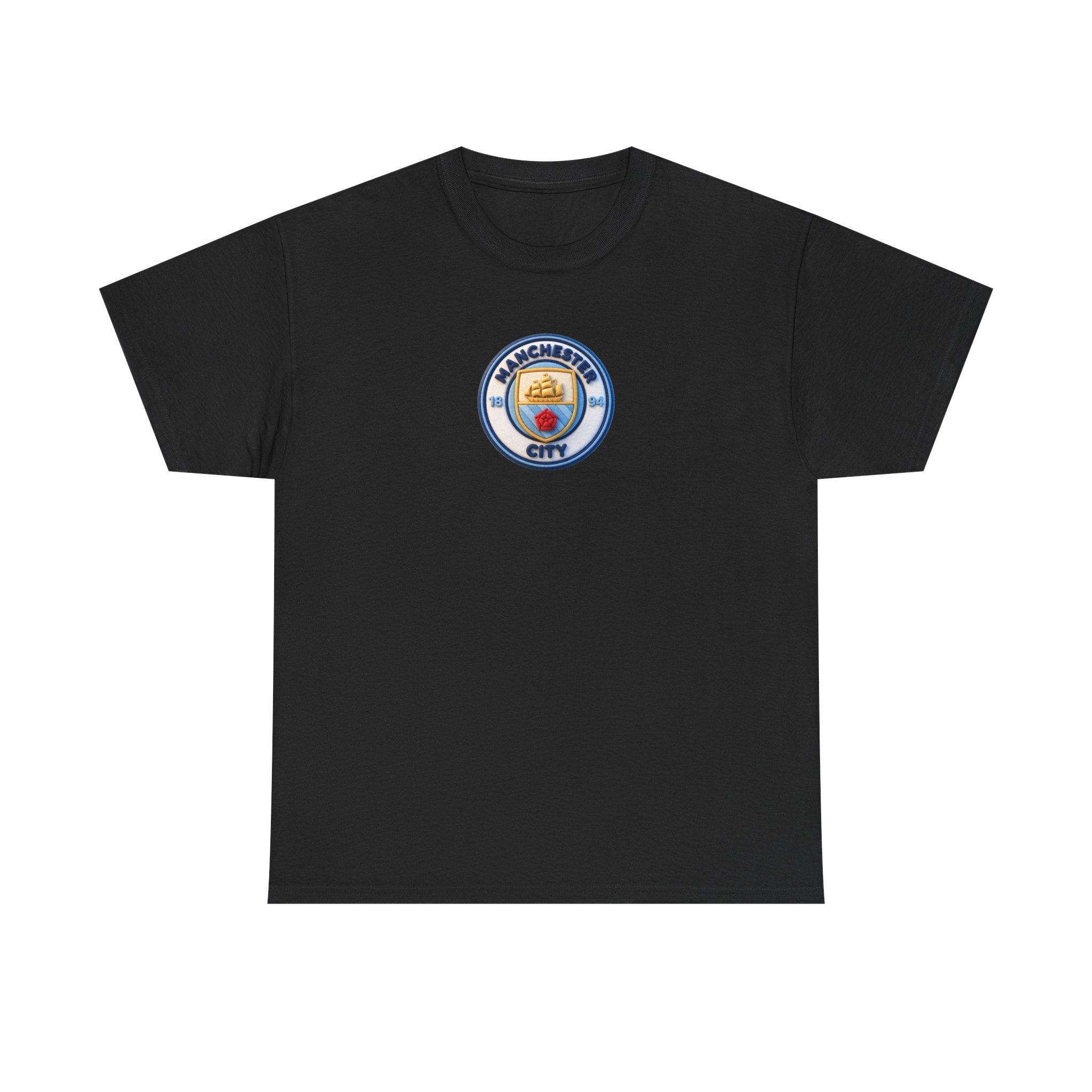 Manchester City Crest Unofficial 3D T-Shirt — Minimal Soccer Logo Tee