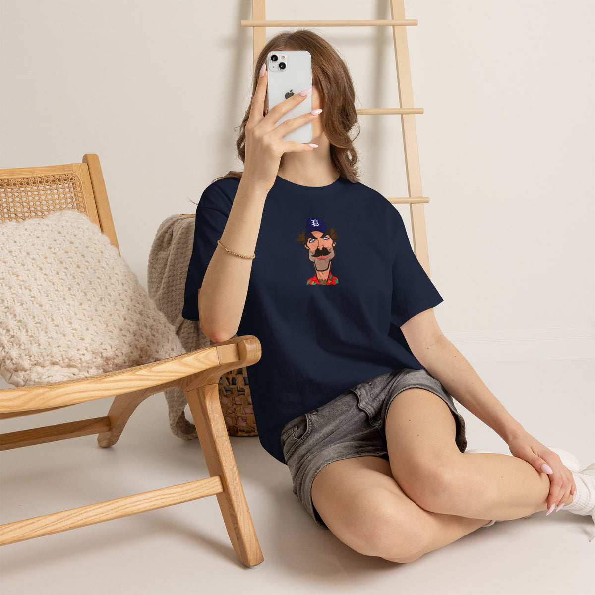 Magnum PI Retro Caricature T-Shirt — Retro Mustache Hat Portrait Tee