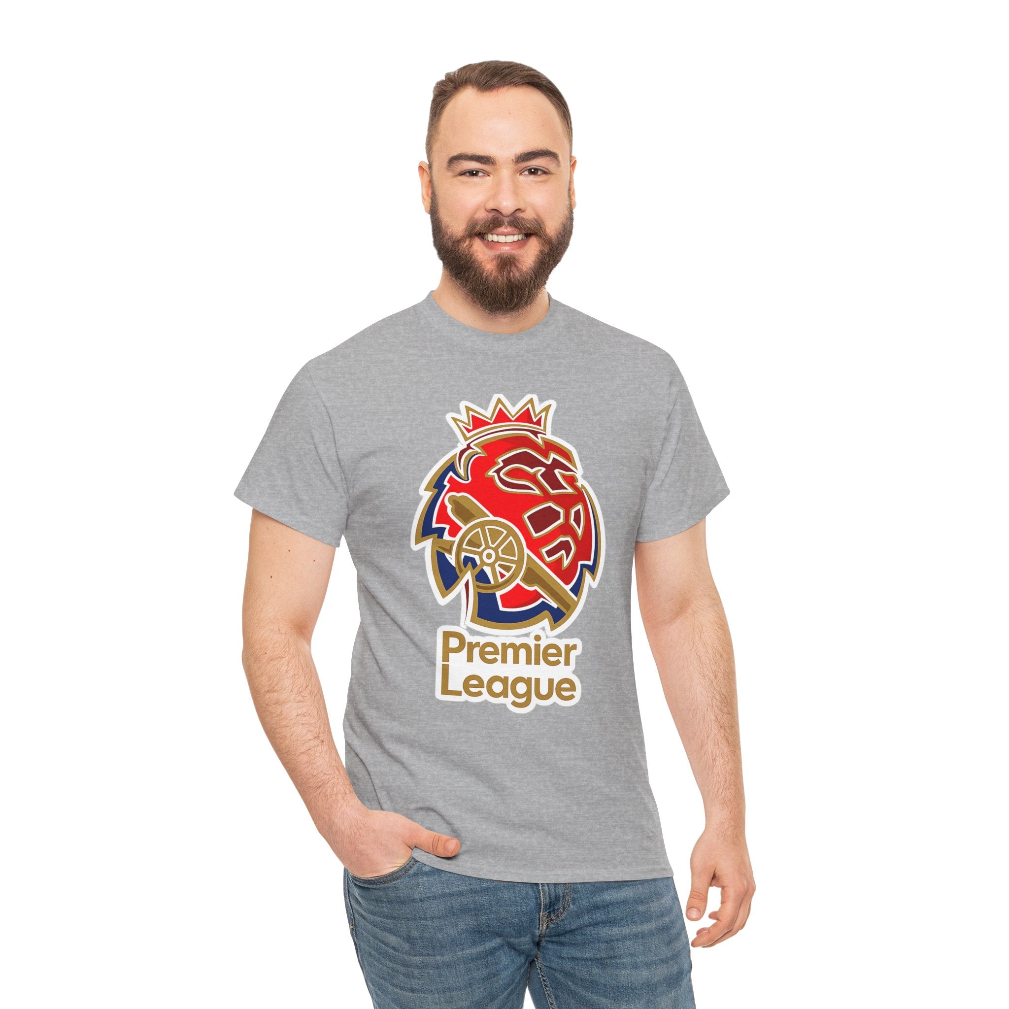 Arsenal Premier League Lion Logo T-Shirt — Soccer Fan Tee