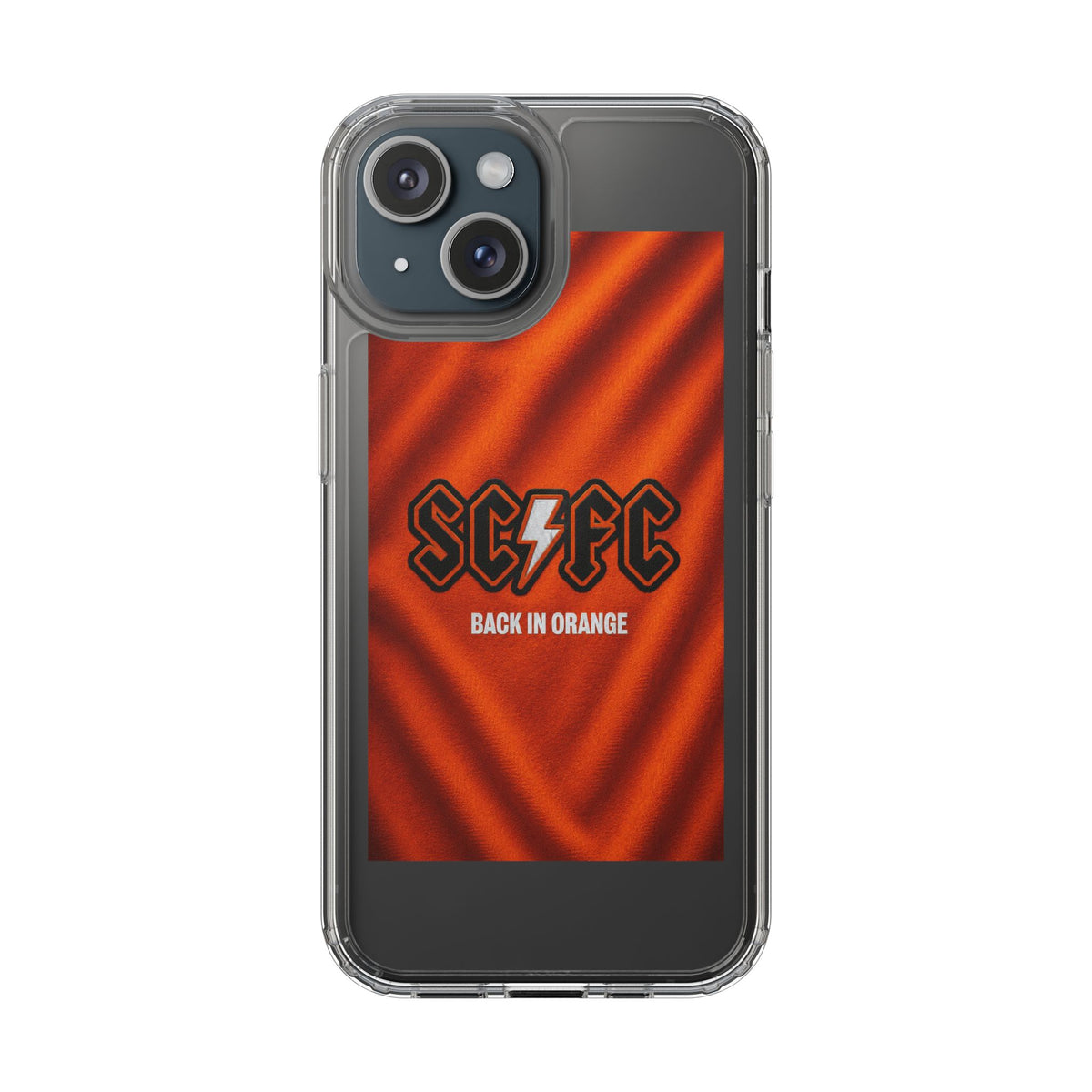 Salford CIty Inspired Phone Case — 'SCFC Back in Orange' Clear Protective Cover