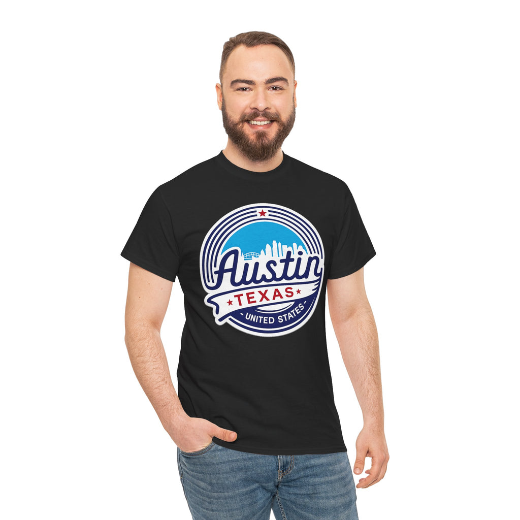 Austin Texas Retro Skyline T-Shirt — Vintage City Pride Tee
