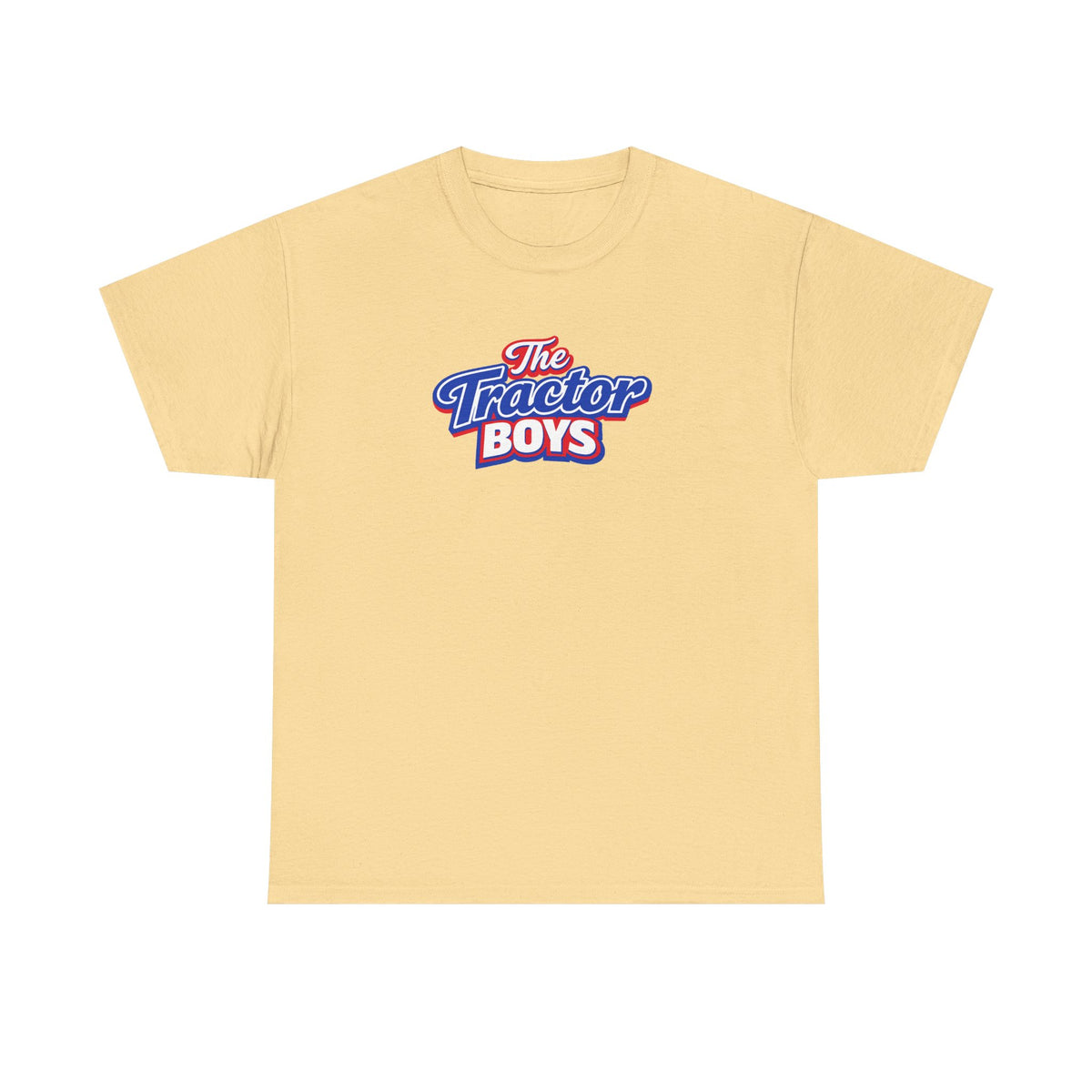 The Tractor Boys T-Shirt — Retro Blue & Red Logo Tee