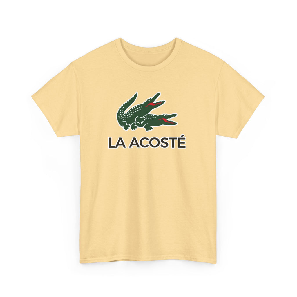 La Acosté Crocodile Logo Graphic Cotton Tee / T-Shirt