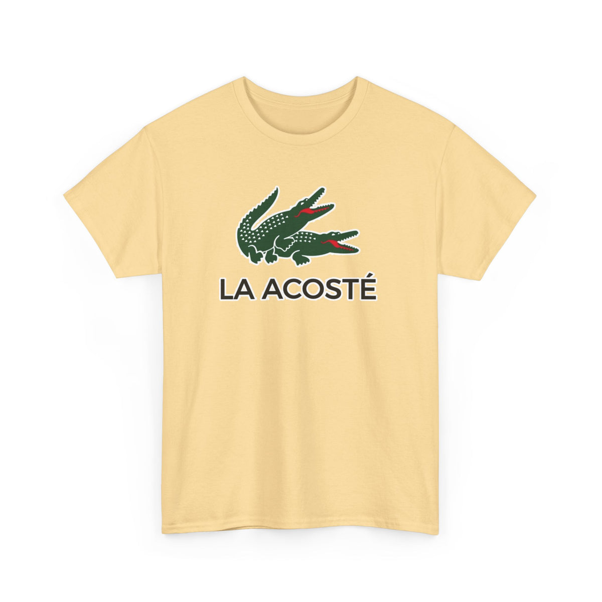 La Acosté Crocodile Logo Graphic Cotton Tee / T-Shirt