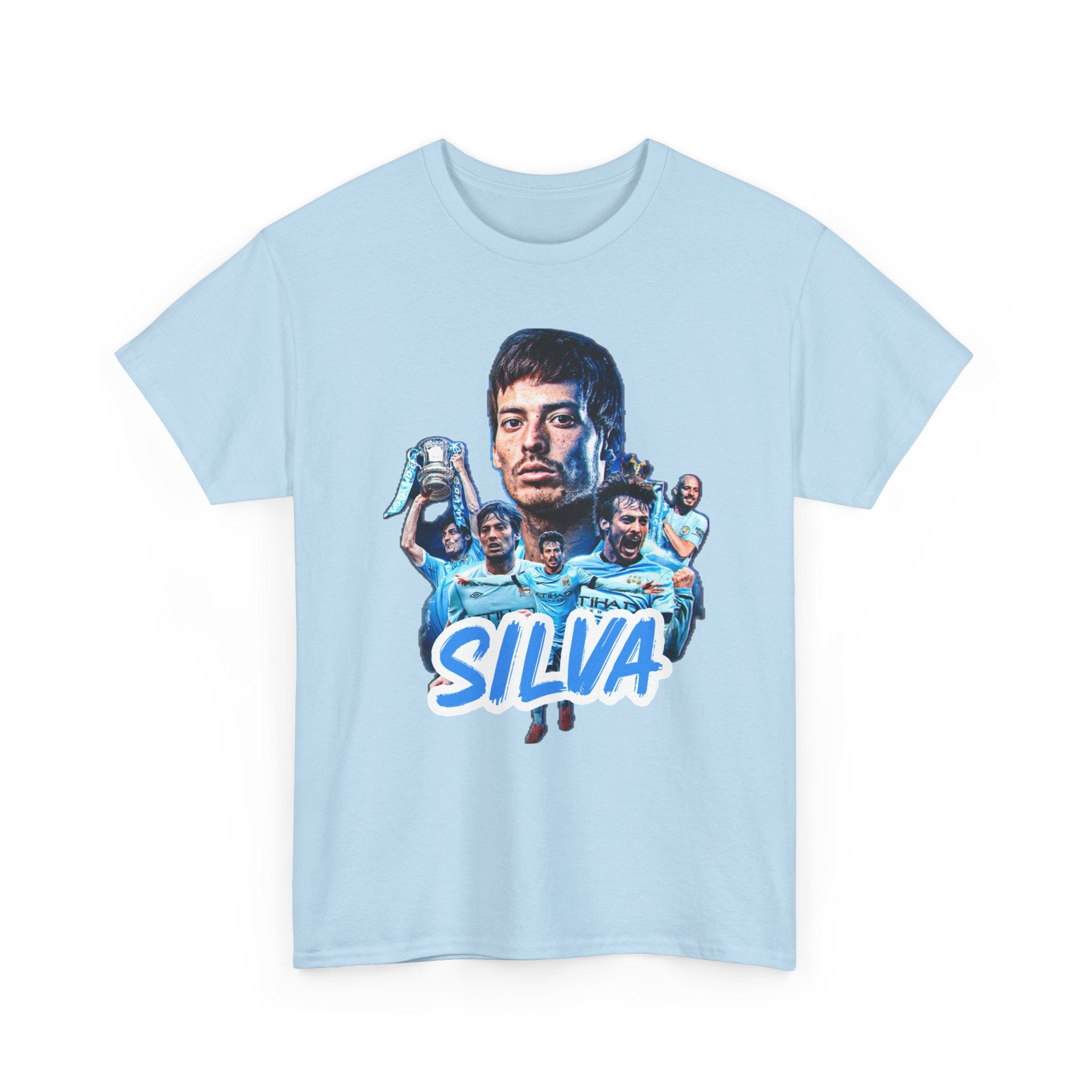 David Silva Manchester City Soccer Tee — Classic Player Portrait Football Shirt