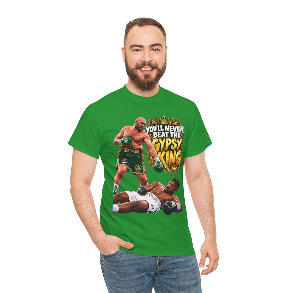Boxing Graphic Tee – "You'll Never Beat the Gypsy King" Fight Shirt
