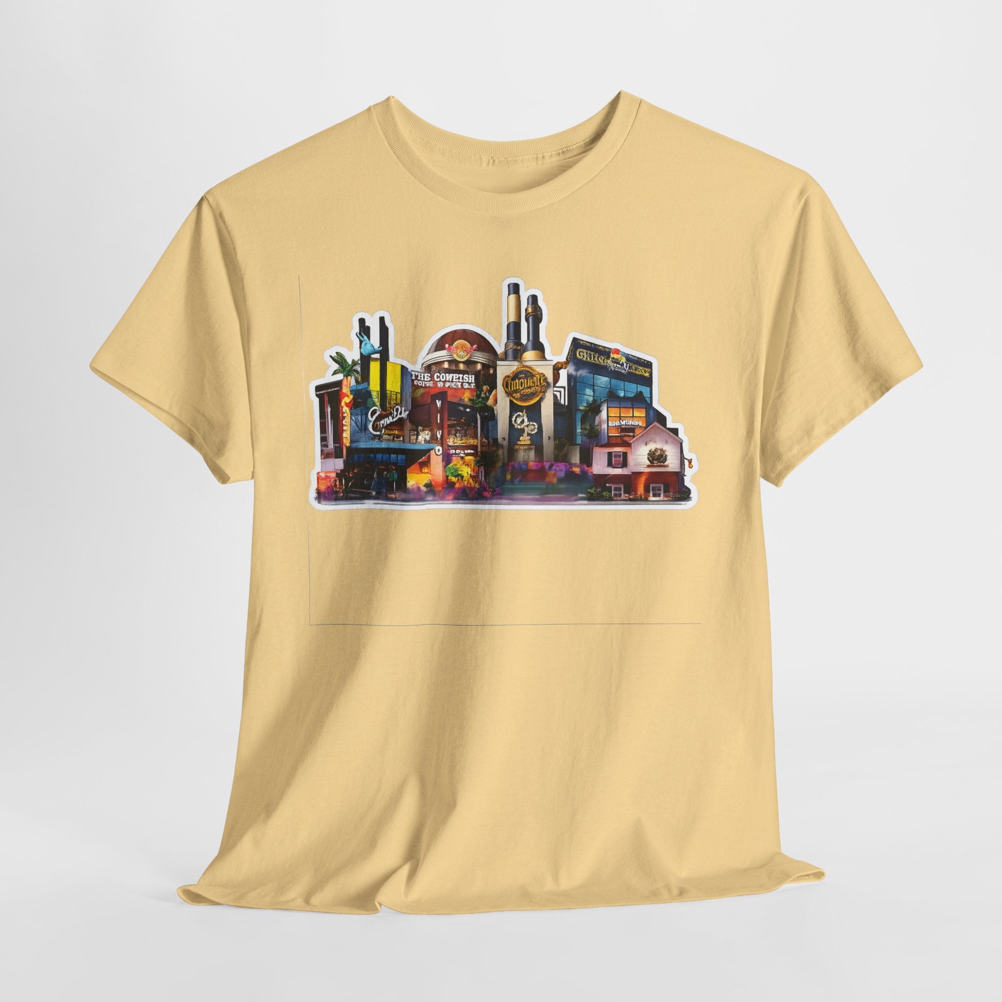 Universal Orlando Skyline T-Shirt — Neon Strip Casino Cityscape Tee