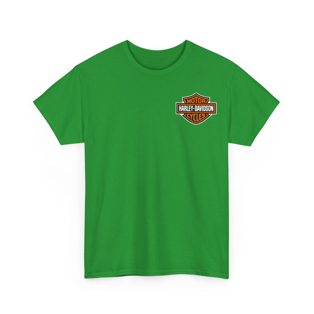 Harley-Style Flag Tee — American Motorcycle Logo T-Shirt
