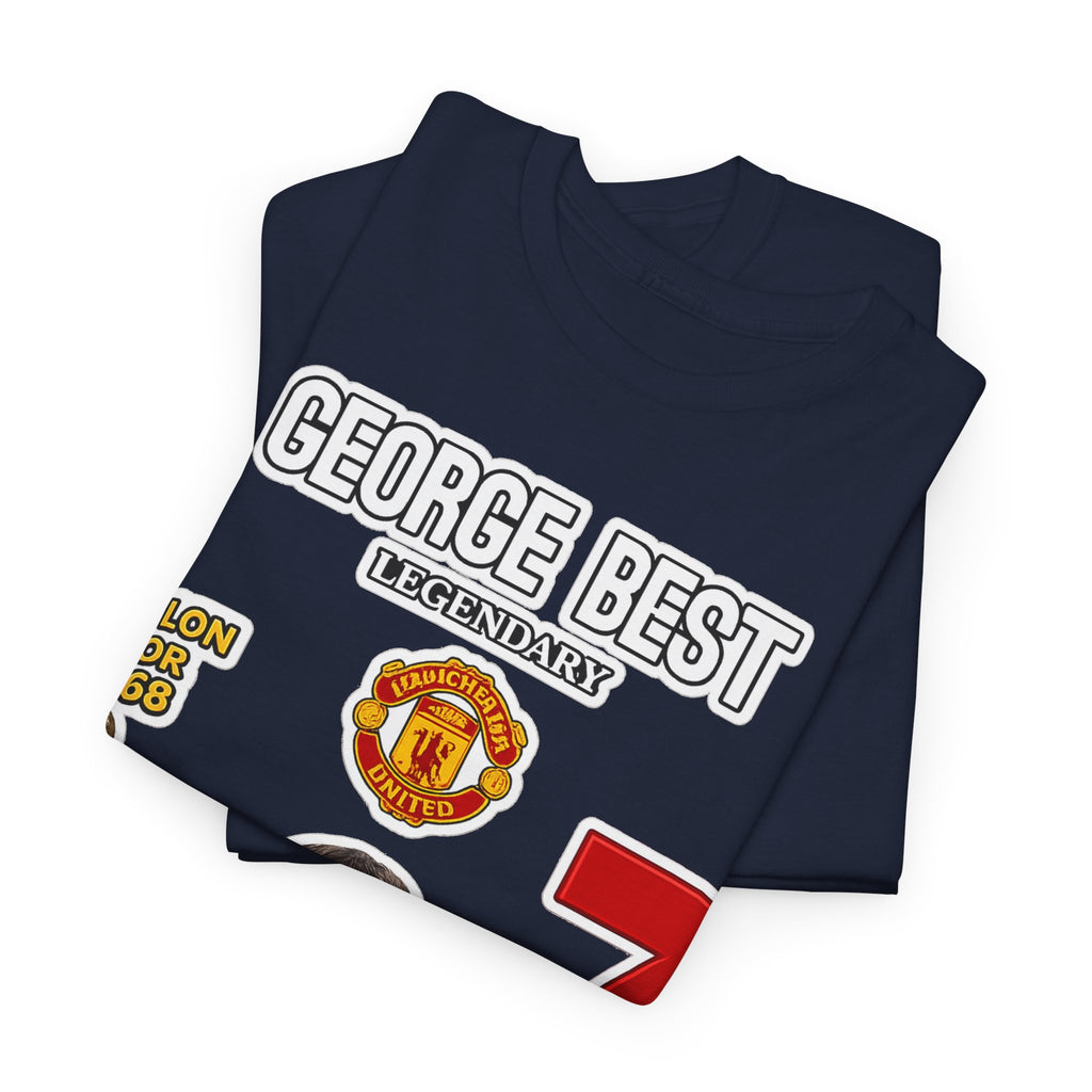 George Best Manchester United #7 Vintage Soccer T-Shirt – Ballon d'Or Tribute